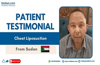Paciente de Sudán se sometió con éxito a una liposucción de tórax en Tailandia