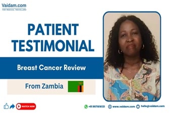 ज़ाम्बिया नेशनल ने अपने स्तन कैंसर के इलाज की समीक्षा के लिए भारत का दौरा किया