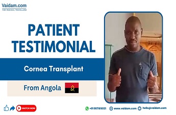 Un paciente de Angola recuperó su visión gracias a una cirugía de trasplante de córnea en la India