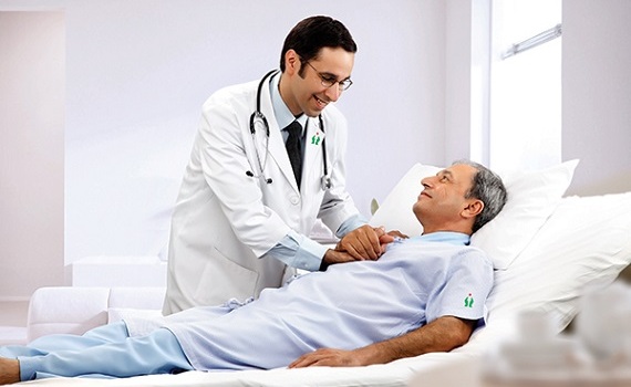 Doctor attending patient