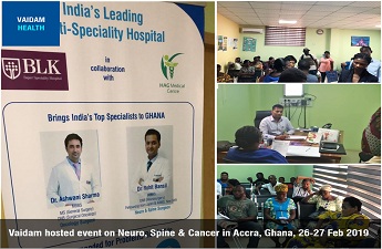 Vaidam Health holds a Medical camp in Accra, Ghana with BLK Max Hospital, New Delhi