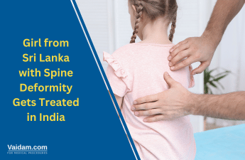 Niña de 11 años de Sri Lanka con deformidad en la columna recibe tratamiento en la India