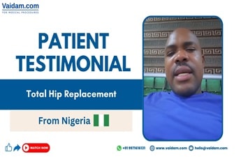Paciente da Nigéria volta a andar sem dor após cirurgia de substituição do quadril na Índia