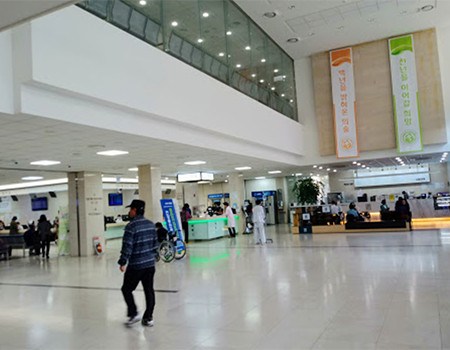 Chonnam National University Hospital, Gwangju; interior of the building