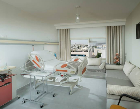 Clinique Avicenne, Tunis; chambre individuelle