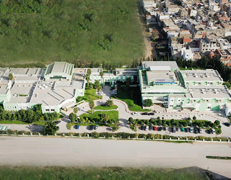 Clinique de la Soukra, Tunis; aerial view