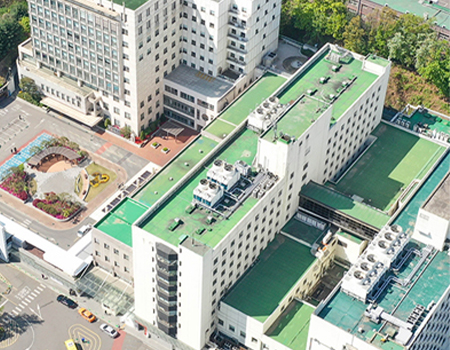 Госпиталь Каннам Северанс, Сеул; с высоты птичьего полета
