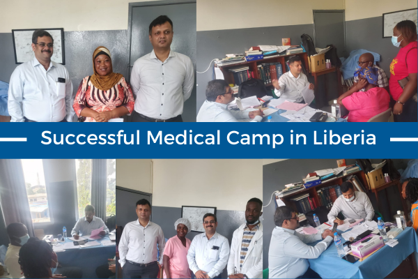Campanha de consultas ambulatoriais sobre câncer na Libéria com o Dr. Prasad Eswaran
