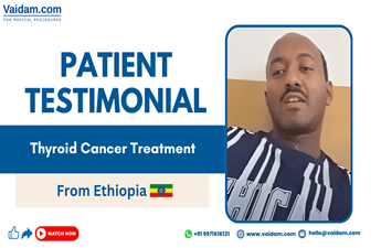 Paciente de Etiopía se somete a tiroidectomía en la India