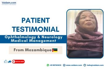Un patient du Mozambique reçoit des soins pour son nerf optique à l'hôpital Max Saket