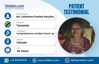 De Tanzania a la India: El seguimiento cardíaco de la Sra. Celestina Charles Panyika con Vaidam Health.&nbsp;