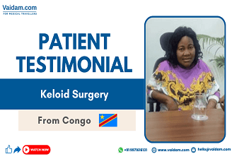 Paciente do Congo tratado com sucesso com cirurgia quelóide